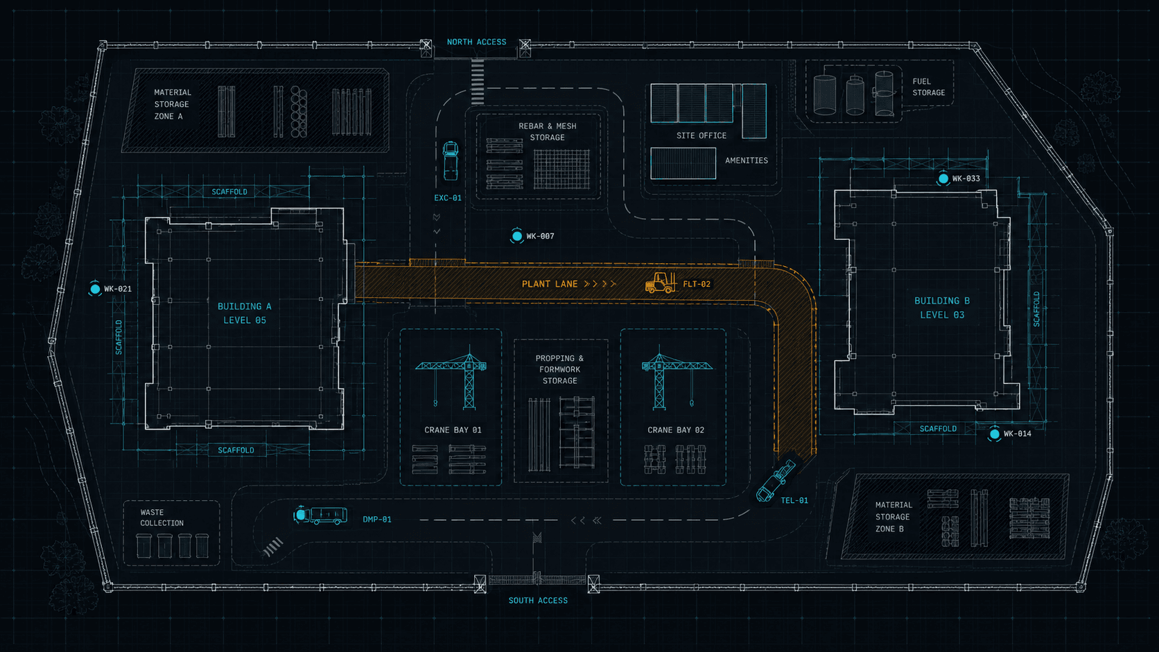 ShramikSevak construction site map